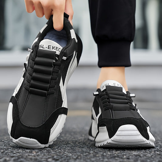 Men's Fashionable Platform Sneakers, Suitable for All Seasons, Available in Green, Black, and White. These Casual Sneakers Are Ideal for Walking and Everyday Use - ayq