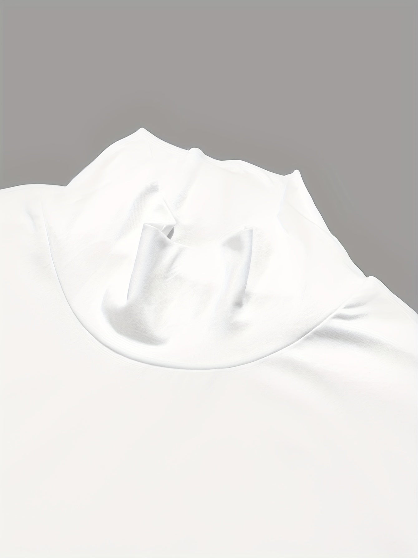 Men's Summer New Basic Solid Color Fashion Simple High-End Casual Sport Comfortable High-Neck Short-Sleeve Top - ayq