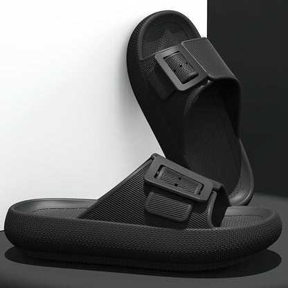 Men's Casual EVA Slippers with Adjustable Buckle and Non-Slip Sole