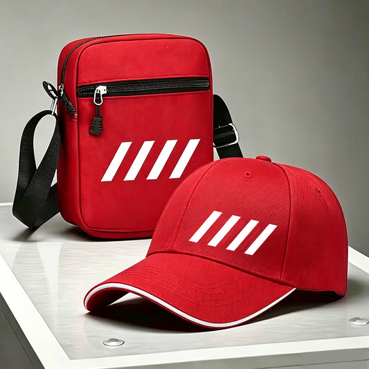 Unisex Baseball Cap and Shoulder Bag Set – Trendy Streetwear