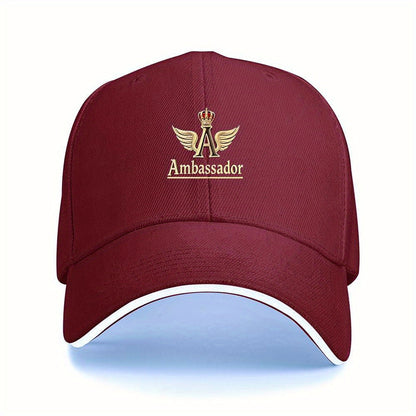 Unisex Lightweight Adjustable Trucker Hat with Golden Winged Emblem