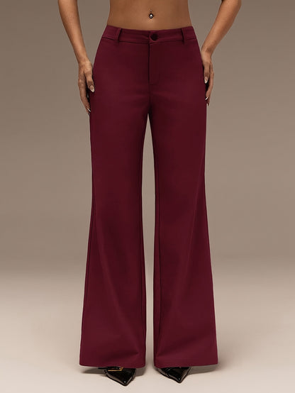 Chic Women's 2-Piece Set: Long Pants and Simple Top for Spring - ayq