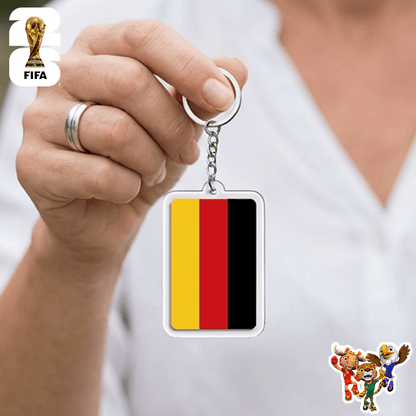 FIFA 2026 World Cup Acrylic Keychain with US-Canada-Mexico Flags