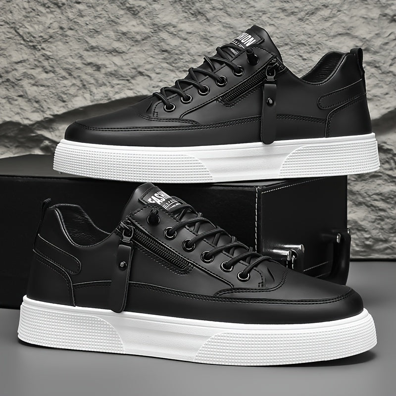 Men's Low-Top Casual Athletic Shoes with Thick PVC Sole