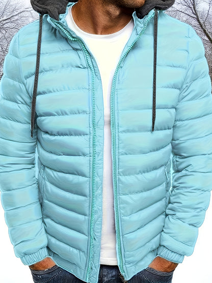 Men's Zipper Hoodie Jacket for Fall and Winter Casual Wear