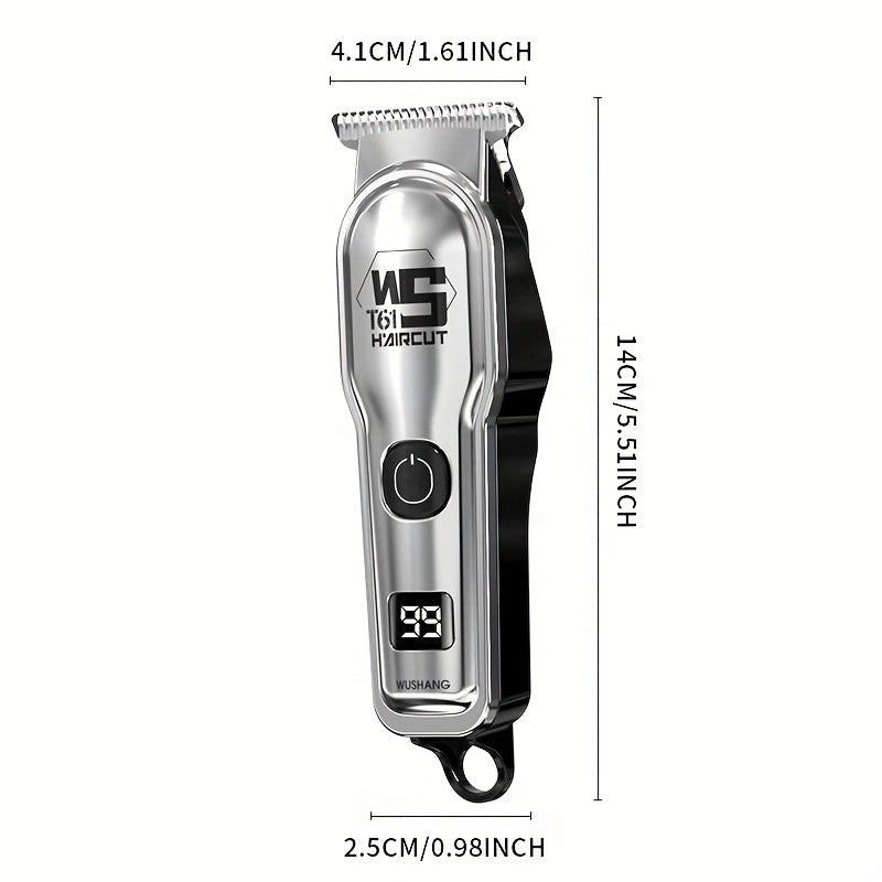 A Professional Men'S Electric Hair Clipper Set with an LED Display, an Electric Shaver, Four Guide Combs for Zero-Gap Cutting, a Small Brush, TYPE-C Charging, Perfect As a Gift for Men, Father'S Day Presents - ayq