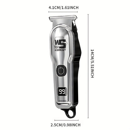 A Professional Men'S Electric Hair Clipper Set with an LED Display, an Electric Shaver, Four Guide Combs for Zero-Gap Cutting, a Small Brush, TYPE-C Charging, Perfect As a Gift for Men, Father'S Day Presents - ayq