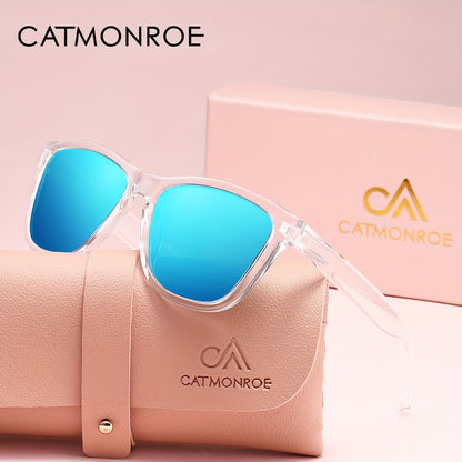 Women’s Lightweight Polarized UV400 Square Sunglasses with PC Frame