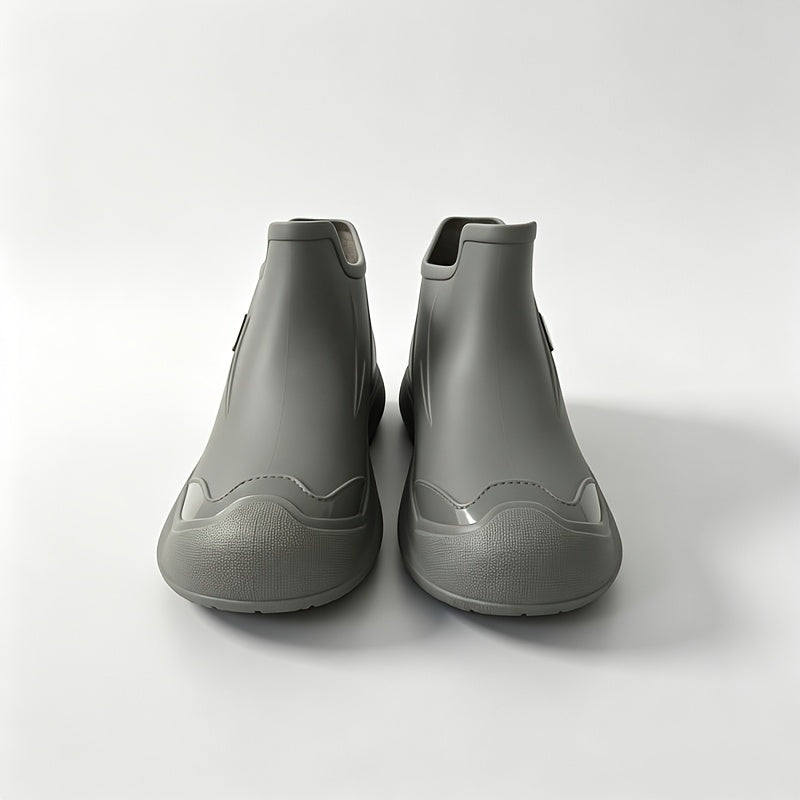 Men's All-Season PVC Ankle Rain Boots for Outdoor Use