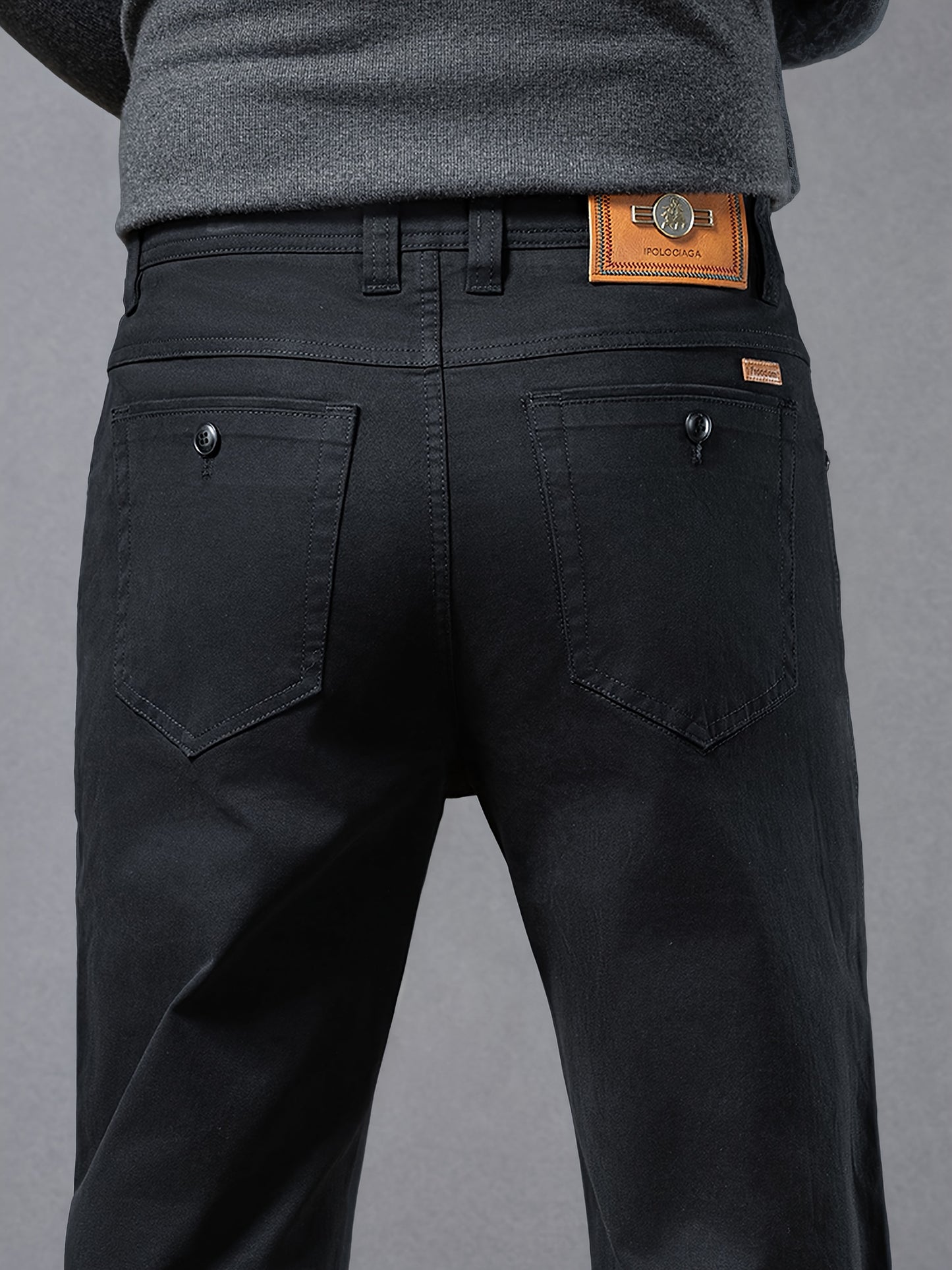 Men's Cotton Blend Casual Business Pants - Spring/Fall Style