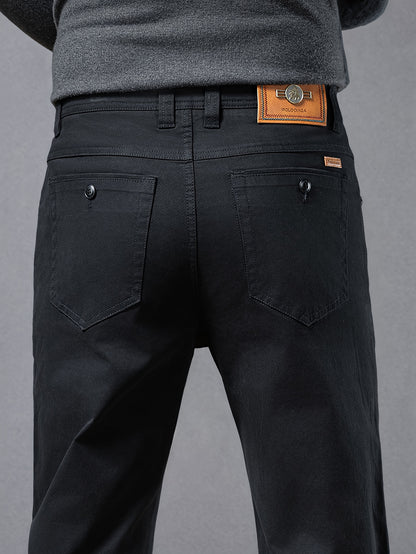 Men's Cotton Blend Casual Business Pants - Spring/Fall Style