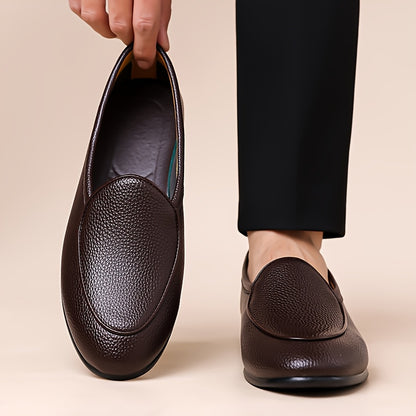Men's Wide Fit Casual Slip-On Shoes with Microfiber Upper