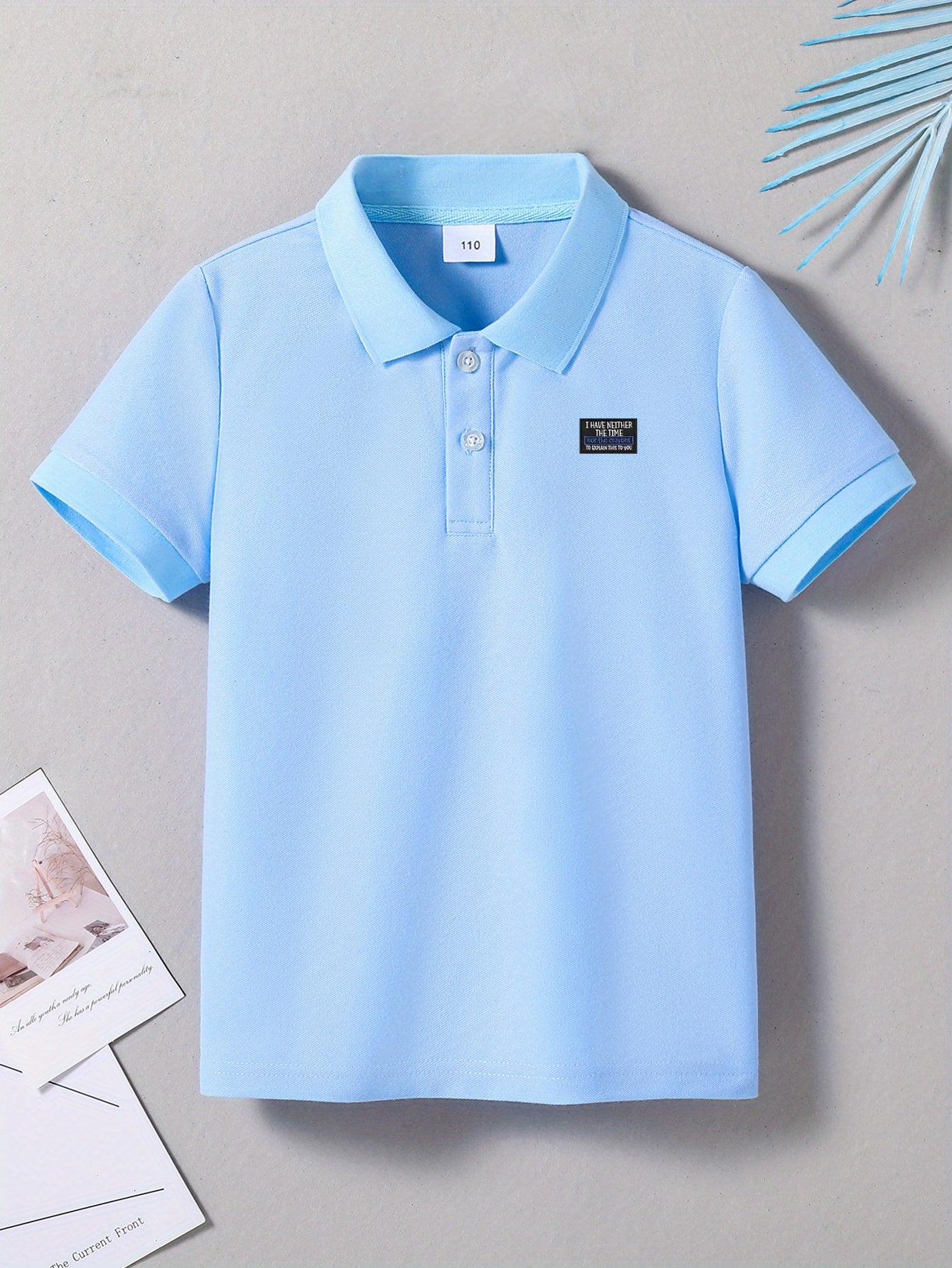 Kids' Summer Polo Shirt with Animal Print, Casual Fit