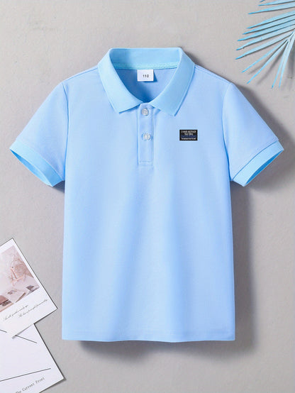 Kids' Summer Polo Shirt with Animal Print, Casual Fit
