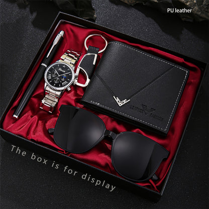 5pcs Fashionable and Versatile Men's Wallet Set, the Perfect Holiday Gift for Him