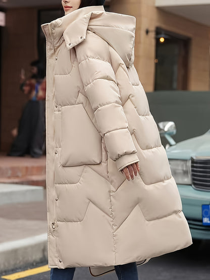 European and American winter thick jacket, new knee length jacket, loose fitting jacket for women