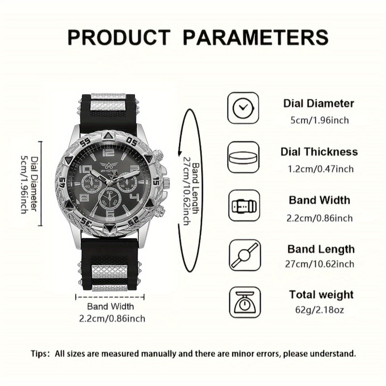 5pcs Men's Business Watch-Stylish round quartz watch electronic movement + three-bracelet fashionable glasses, suitable for office and formal occasions-Ideal gift for professionals