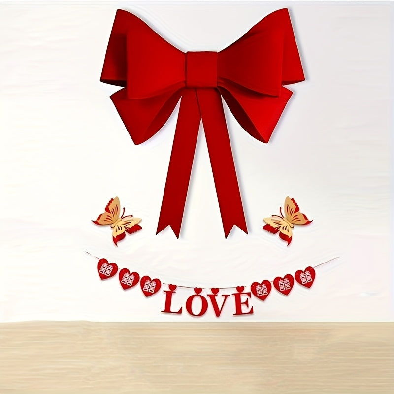 4pcs Elegant Red Bow Curtain Tiebacks - Perfect for Christmas and New Year Decorations, Ideal Gift for Holiday Celebrations, Festive Bow Design, Polyester Material, Festive Window Treatment|Elegant Bow Design|Polyester Bow Ti