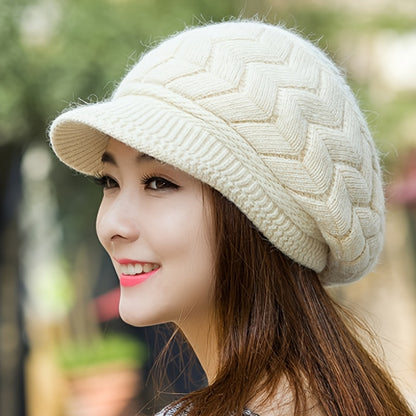 Women's Wool Beret Hat Warm Autumn Winter Outdoor Cap