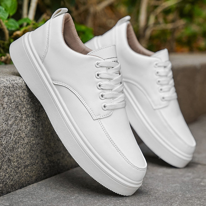 LOEIKAN 2026 New Solid Color Low-Top Versatile Elegant Business Casual Shoes, Comfortable Flat Black and White Trendy Fashion Minimalist Sneakers - ayq