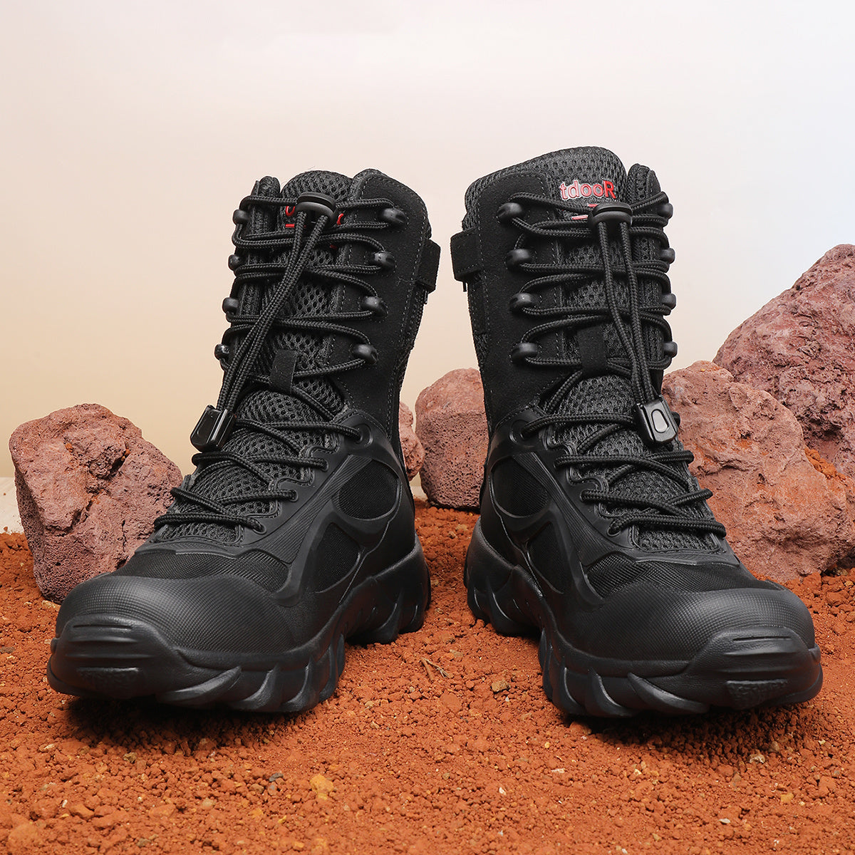 Men's All-Season Tactical Short Boots, Breathable & Comfortable