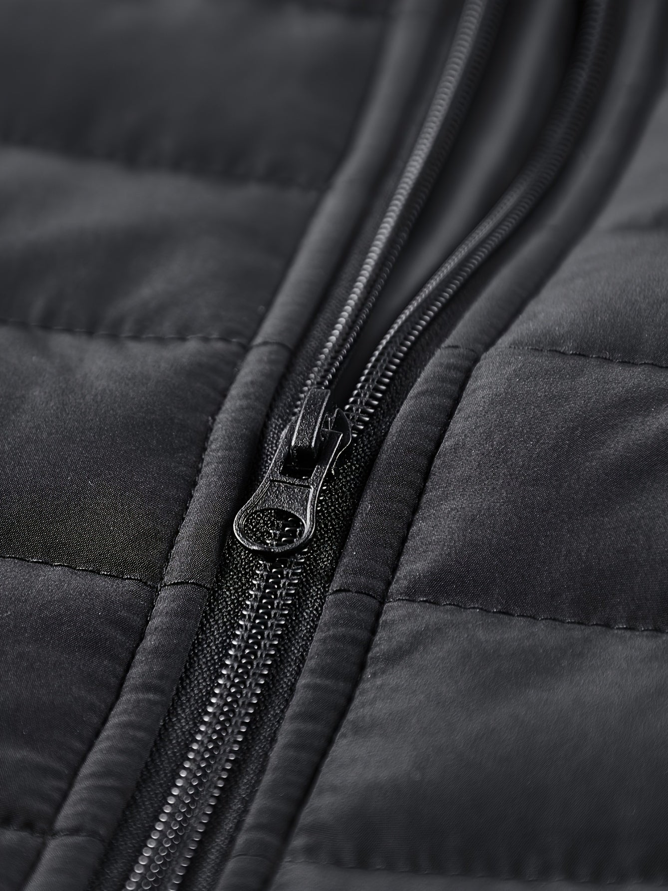 Men's Winter Stylish Padded Coat, Slim Fit Stand Collar Warm Jacket, Men's Plus Size -padded Padded Jacket