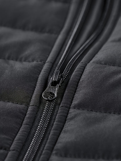 Men's Winter Stylish Padded Coat, Slim Fit Stand Collar Warm Jacket, Men's Plus Size -padded Padded Jacket