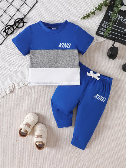 Baby Boy Spring Summer Casual T-Shirt & Pants Set