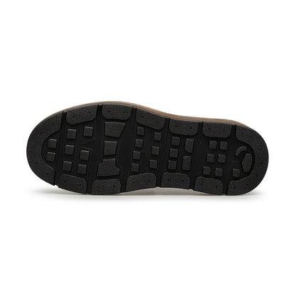Men's Casual Loafers Leather Slip-On Platform Sole Shoes