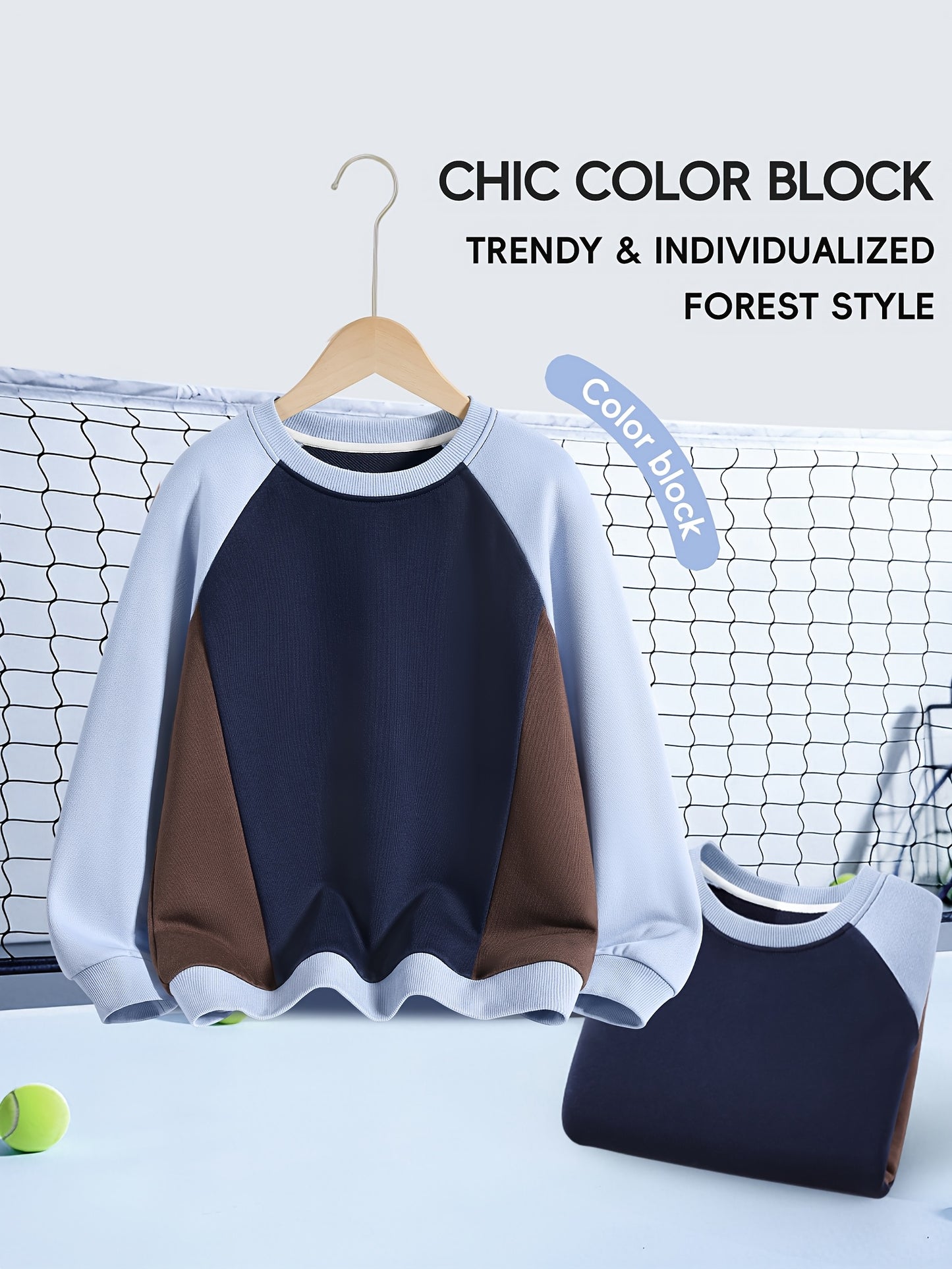 Boys' Casual Cotton Sweatshirt & Jogger Set for Fall/Winter