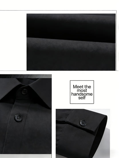 Men's Business Casual Two-Piece Suit with Lapel Shirt and Drawstring P
