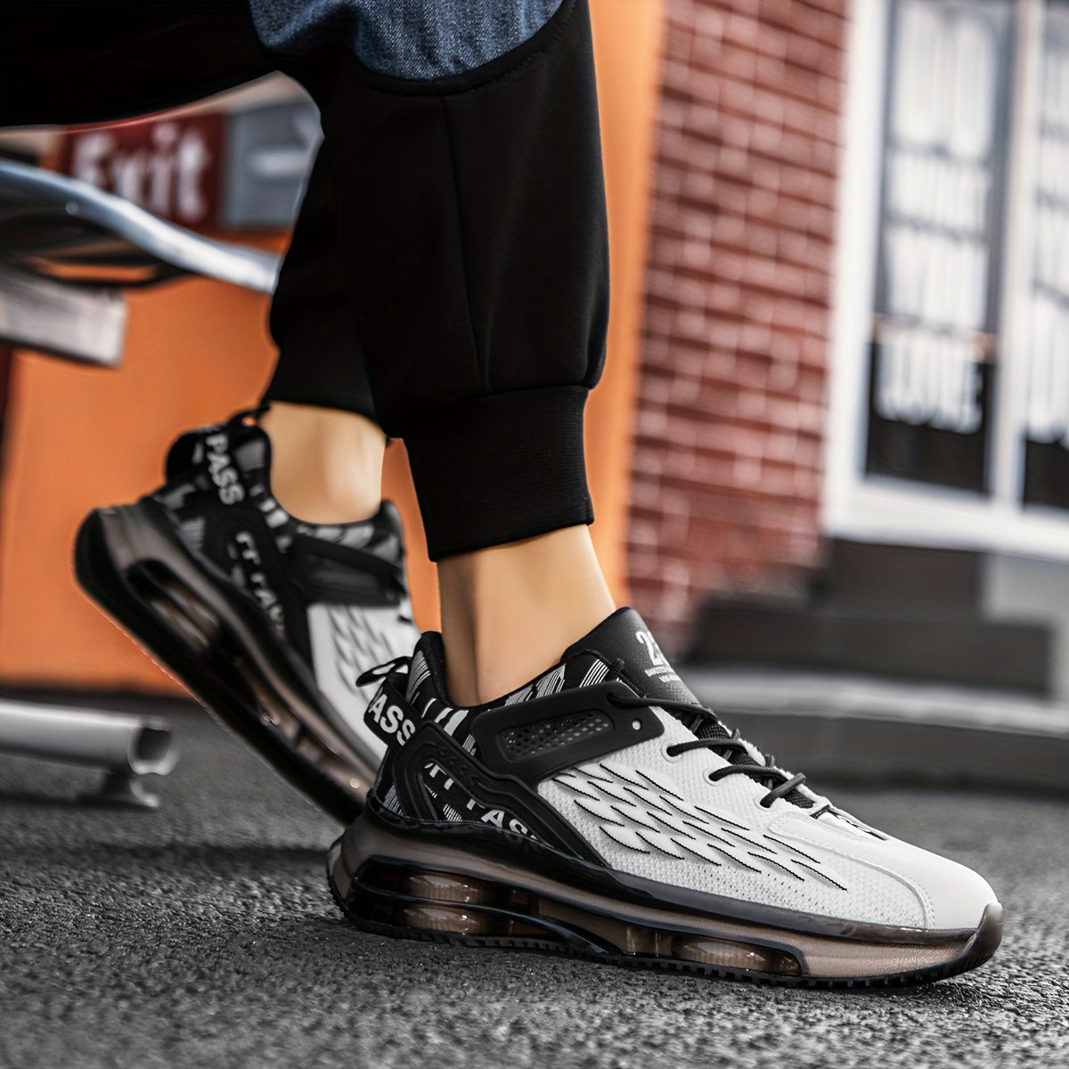 Men'S Casual Sneakers - Comfortable Lightweight Athletic Shoes with Lace-Up Closure, Solid Color Low Top Design, Breathable Fabric Upper  Lining, MD Sole - for Active Male