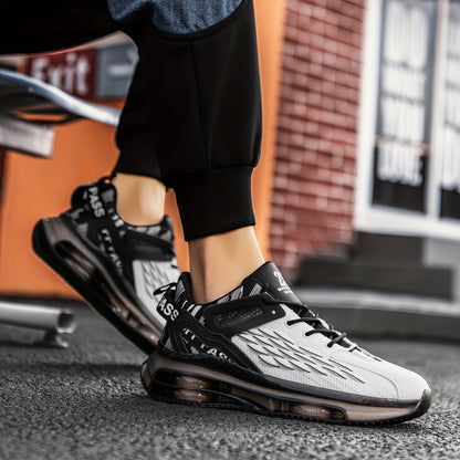 Men'S Casual Sneakers - Comfortable Lightweight Athletic Shoes with Lace-Up Closure, Solid Color Low Top Design, Breathable Fabric Upper  Lining, MD Sole - for Active Male