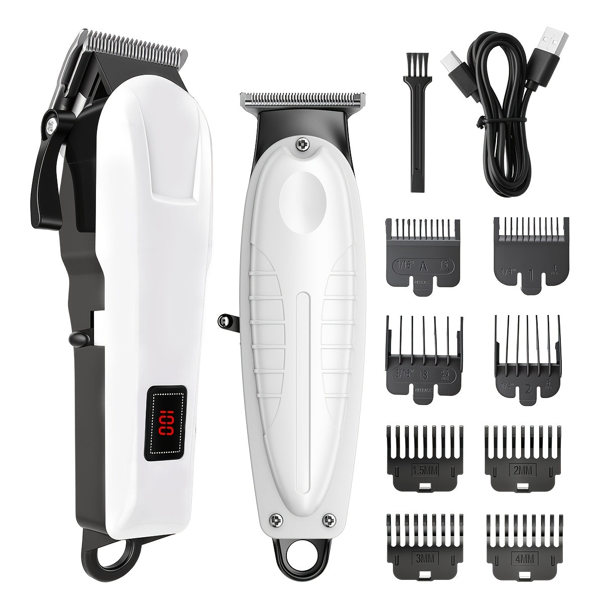 2pcs/3pcs Men's Electric Hair Clipper Set & Beard Trimmer Set. Home-use electric hair clipper + sculpting trimmer + reciprocating shaver. Haircutting, shaving, sculpting, and sideburn trimming. Christmas gift. for home, car, - ayq