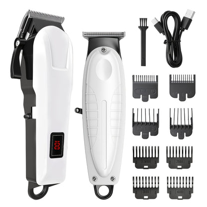 2pcs/3pcs Men's Electric Hair Clipper Set & Beard Trimmer Set. Home-use electric hair clipper + sculpting trimmer + reciprocating shaver. Haircutting, shaving, sculpting, and sideburn trimming. Christmas gift. for home, car, - ayq