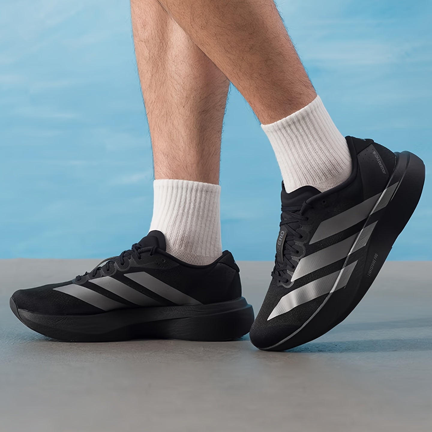 Men's Adidas Adizero Evo SL Breathable Low-Top Running Sneakers