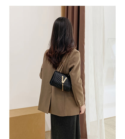 Women's Crossbody Bag, Quilted Purse with Sparkling Rhinestones in for Daily Casual Use