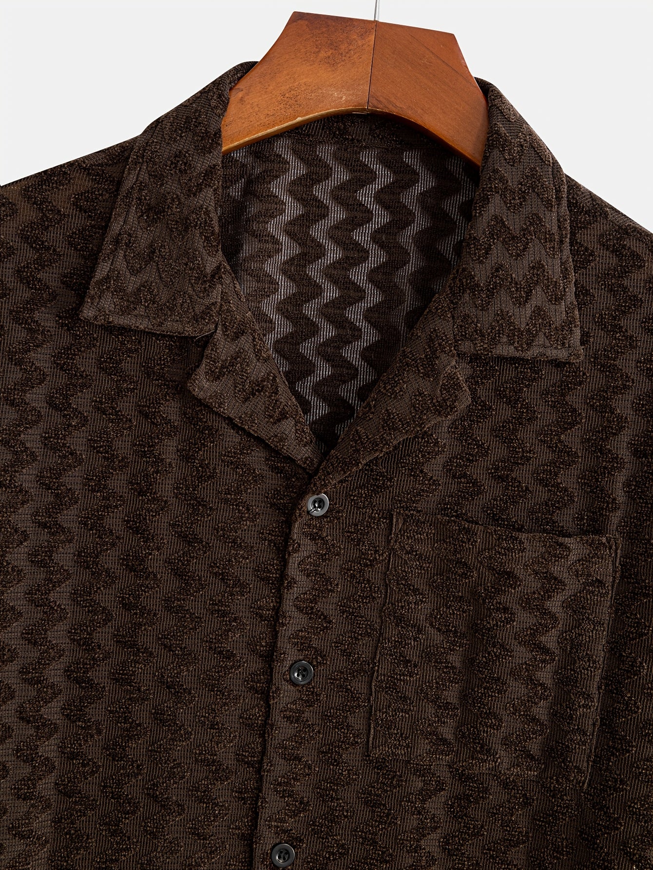 Men's Stretch Jacquard Short Sleeve Shirt & Shorts Set