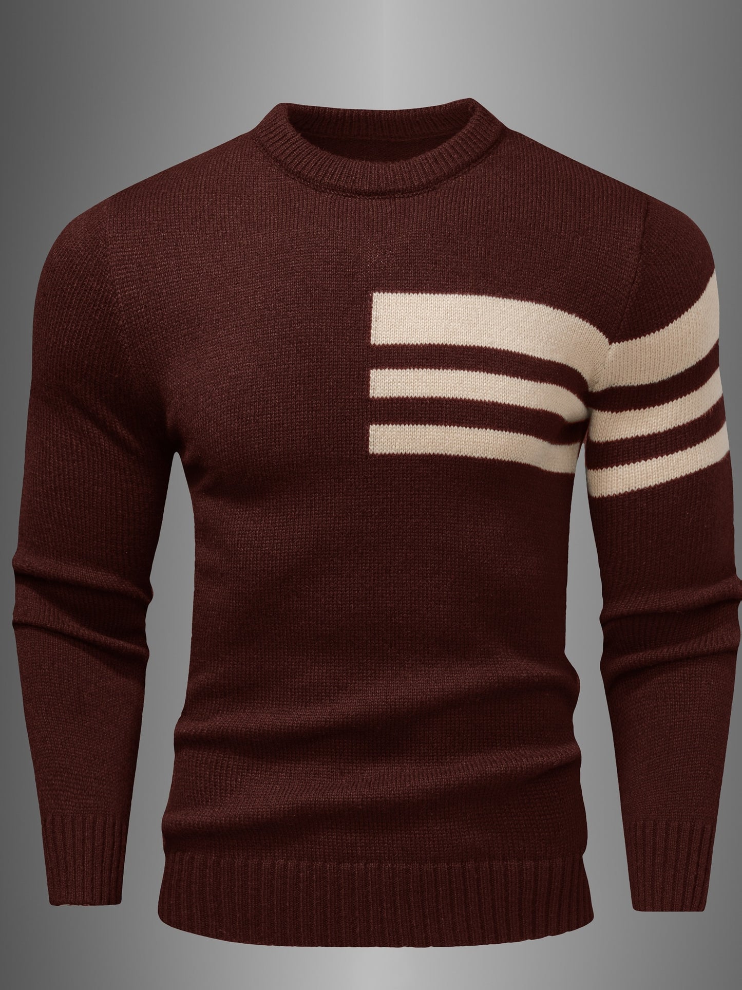 Men's Fashion Knit Sweater with Round Neck - Starry Pattern
