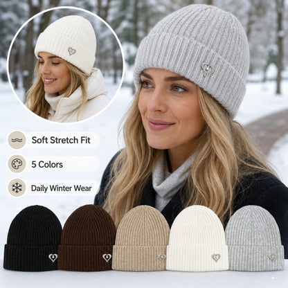 Women's Soft Stretch Winter Beanie Knit Hat for Outdoor & Urban Wear