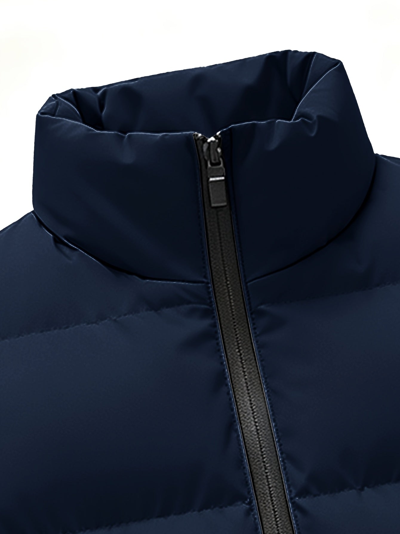 Men's Autumn-Winter Stand Collar Warm Polyester Vest