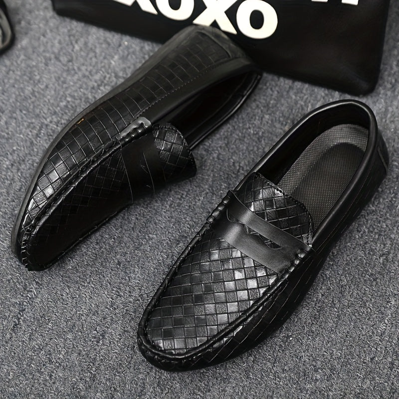 Men'S British Style Loafers - Comfortable Slip-On Moccasins with Round Toe, Faux Cover Upper & PVC Sole, Perfect for Casual Wear, Parties, and Weddings, Wedding Shoes