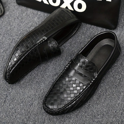 Men'S British Style Loafers - Comfortable Slip-On Moccasins with Round Toe, Faux Cover Upper & PVC Sole, Perfect for Casual Wear, Parties, and Weddings, Wedding Shoes