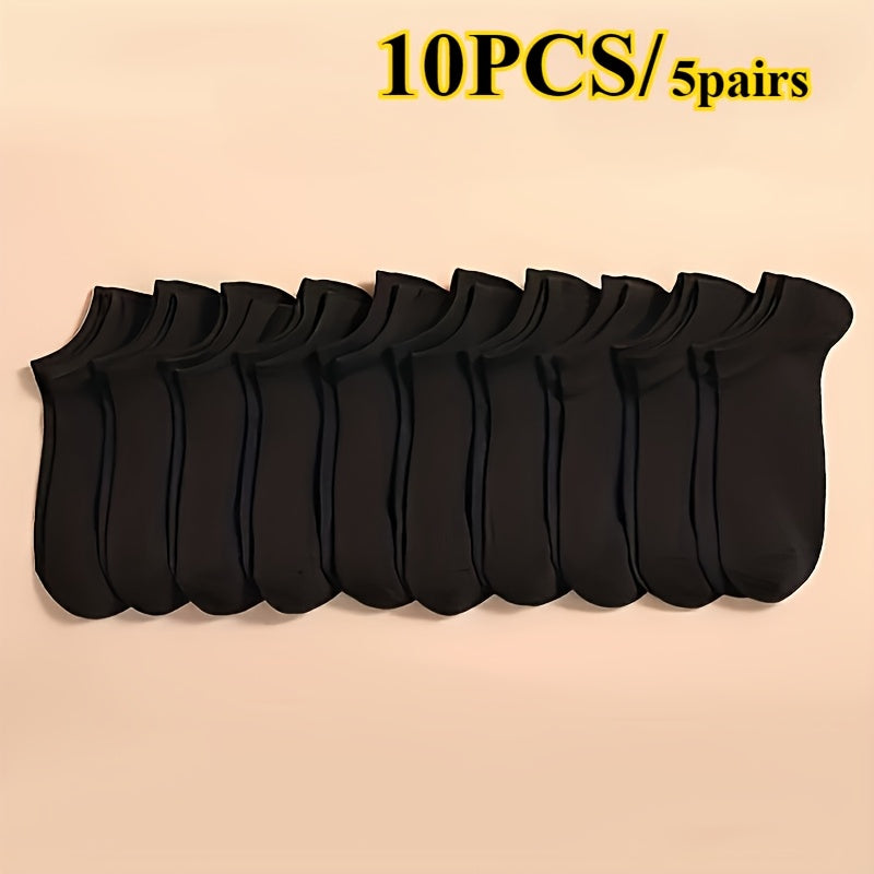 Men's 10-Pack Breathable Ankle Socks, Lightweight & Sweat-Resistant