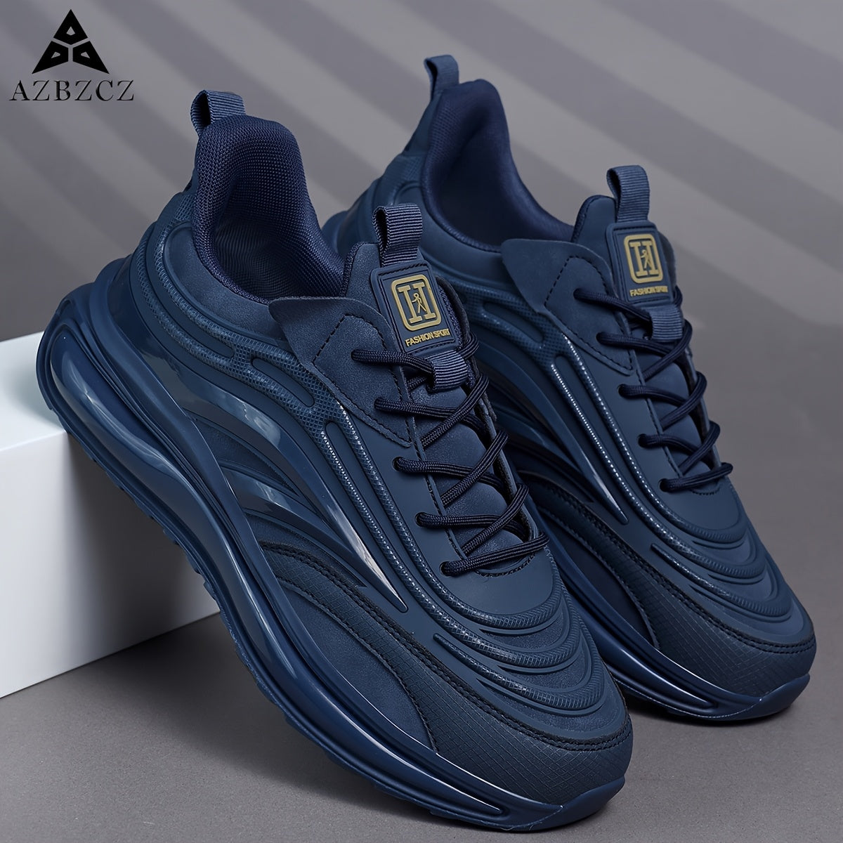 Men's Casual Low-Top Lace-Up Sneakers - Comfortable PU Shoes