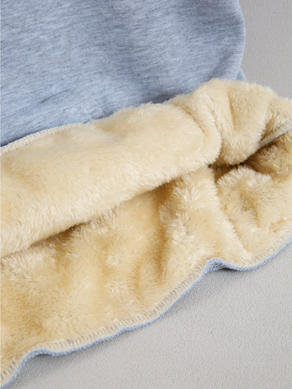 1pc Women's Thick-Lined Hooded Sweatshirt with Gingerbread for Man in Santa Hat & Candy Cane Print - Cozy Plush Lined, Soft Polyester Warm Pullover for Fall/Winter, Machine Washable Casual Outerwear, Cold Weather Wear, Minima