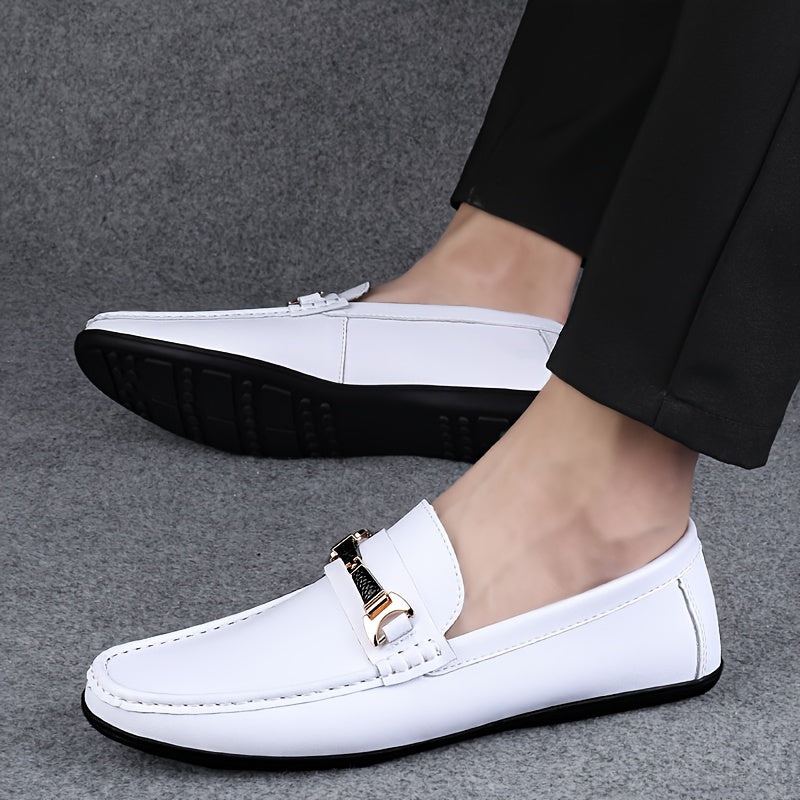 Men's Slip-On Loafers Leather Driving Shoes Business Casual