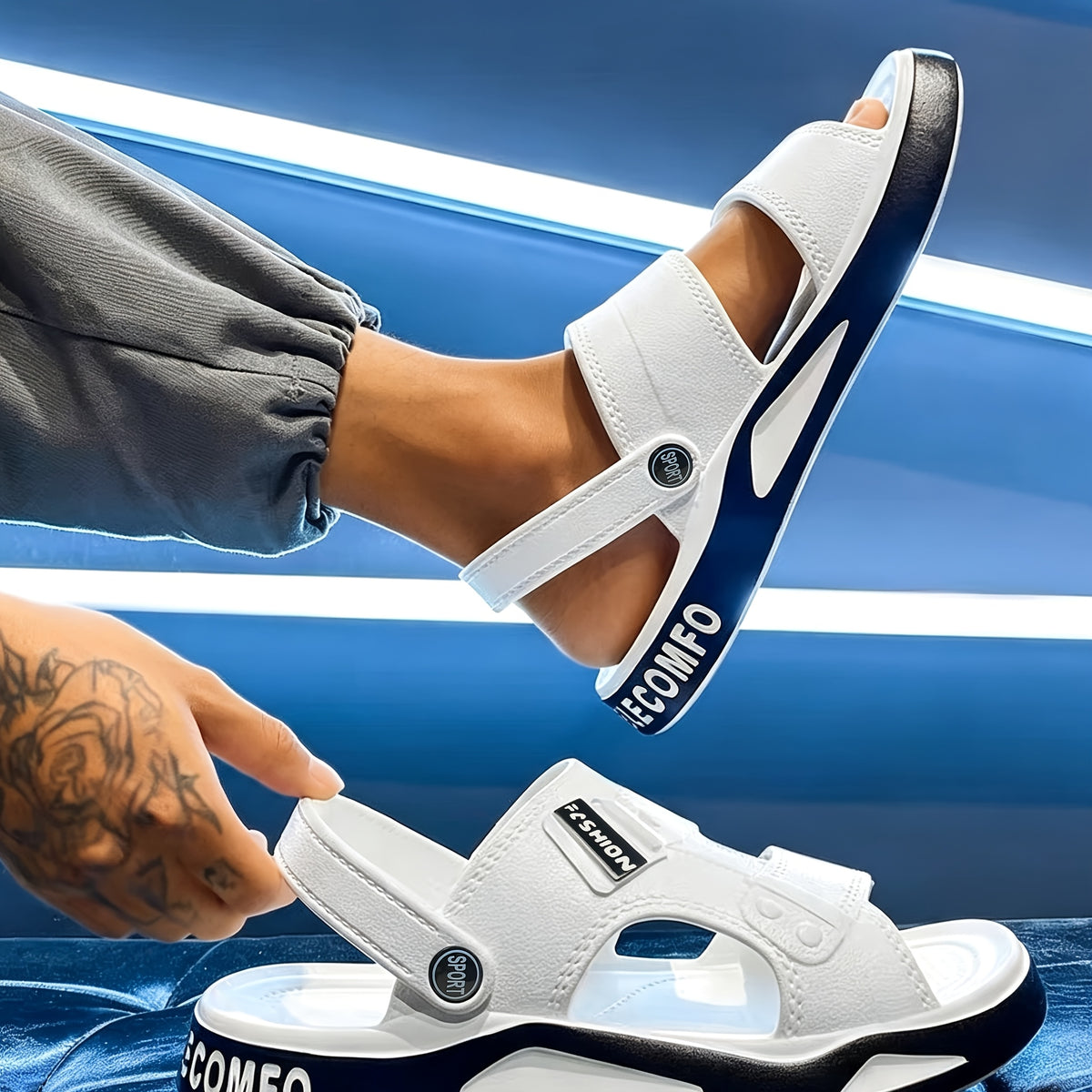 Unisex EVA Slip-On Slippers with Thick Sole and Slip-Resistant Grip