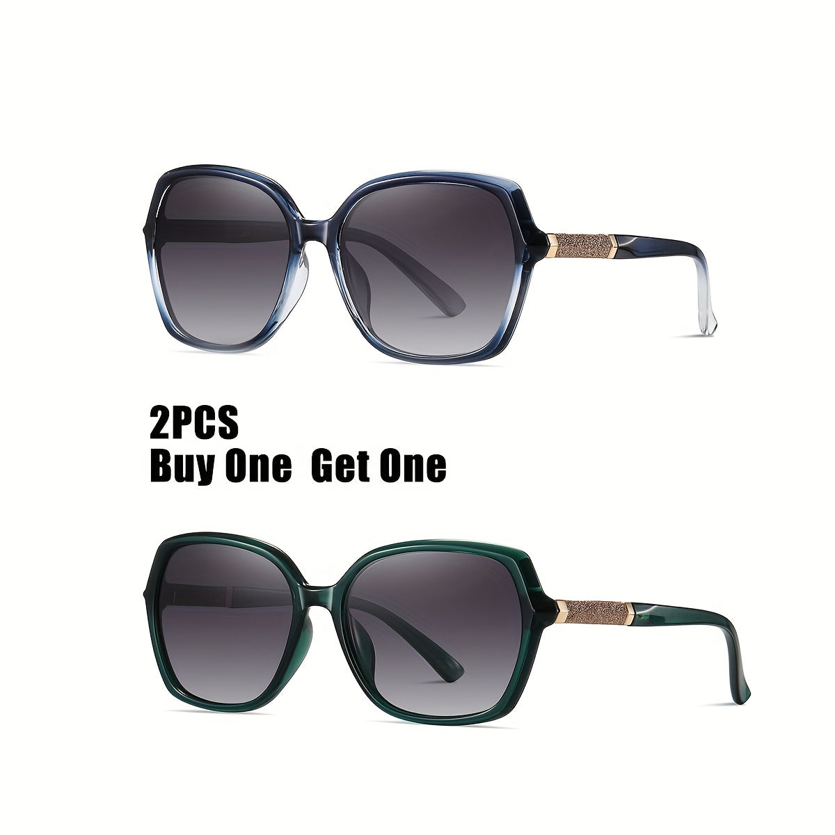 Women’s Polarized UV400 Square Sunglasses with Gradient Lens
