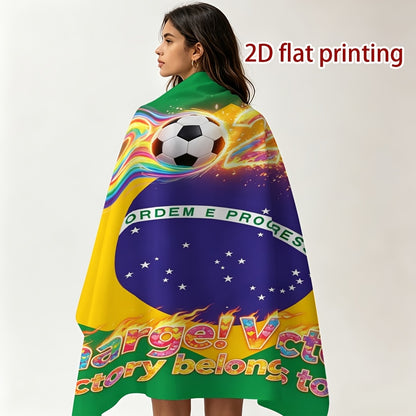 Brazil 2026 Football Fan Flag - Vibrant Polyester Sports Banner